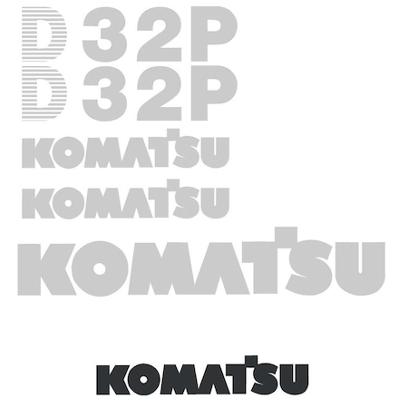 Aftermarket D32P Decal Set for Komatsu Dozer KOMD32P-20DECALSET